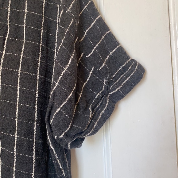 Free People Black Checkered Wrap Top - Picture 4 of 7